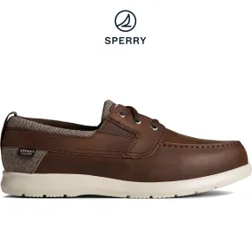 Sperry Men's Bowrider Plushstep Leather Slip-On Boat Sneaker - Brown (STS25001)