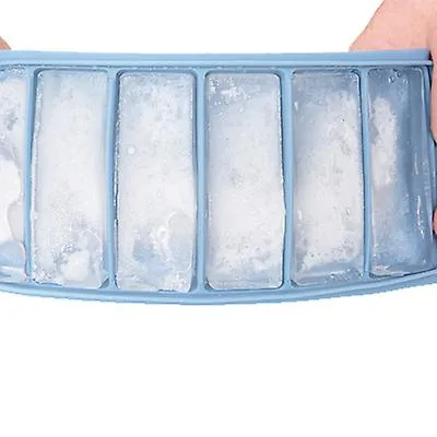 24*11.5*4cm gray 6-hole silicone ice mold, sealed food preservation box with lid AZ22434