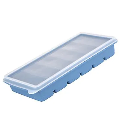 24*11.5*4cm gray 6-hole silicone ice mold, sealed food preservation box with lid AZ22434