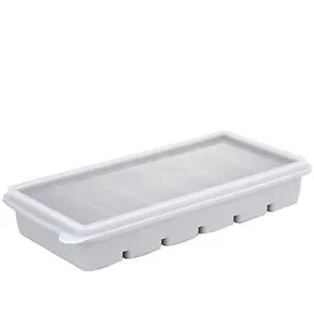 24*11.5*4cm gray 6-hole silicone ice mold, sealed food preservation box with lid AZ22434