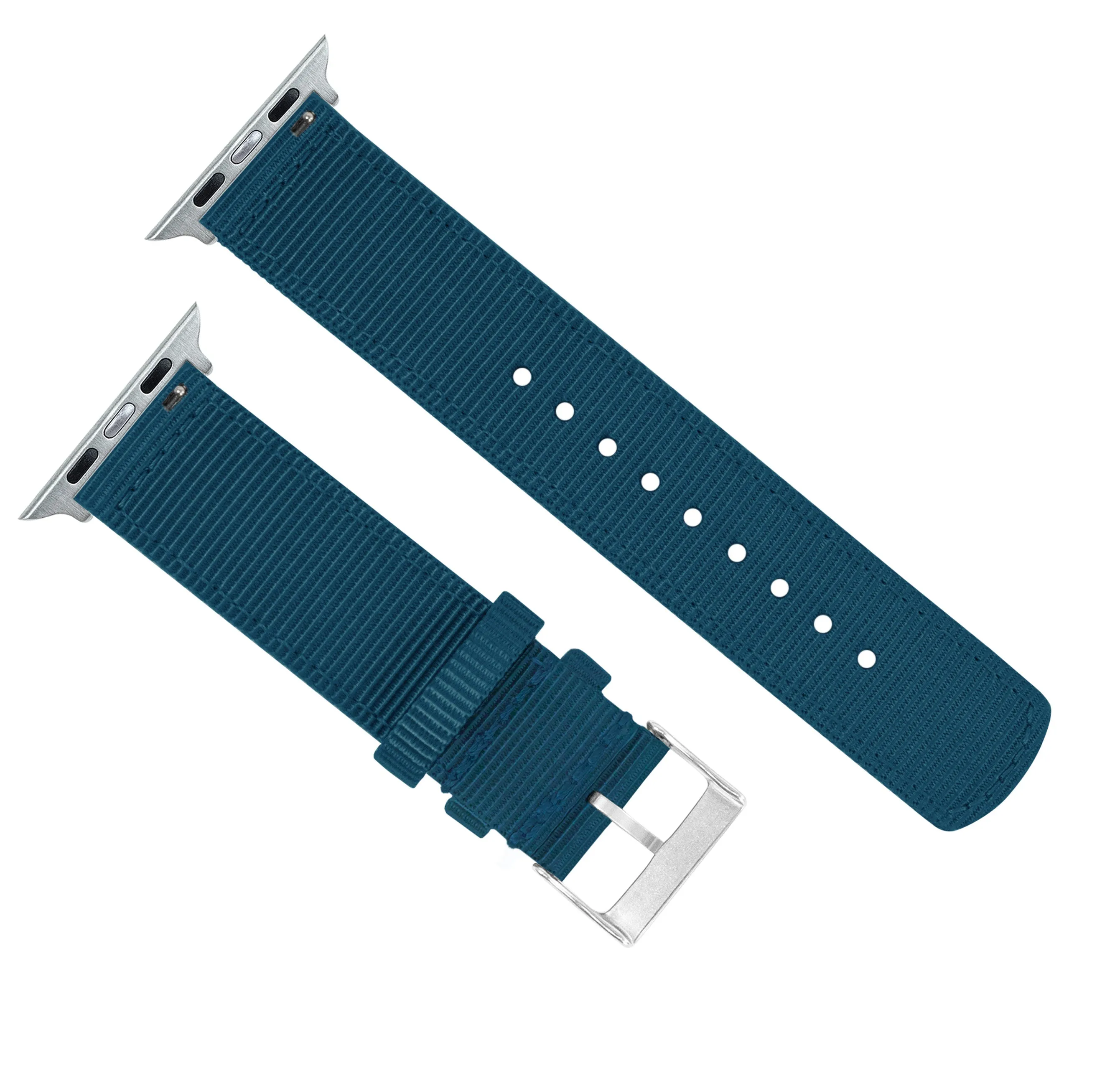 Apple Watch Two Piece NATO® Style Steel Blue Watch Band (SALE)