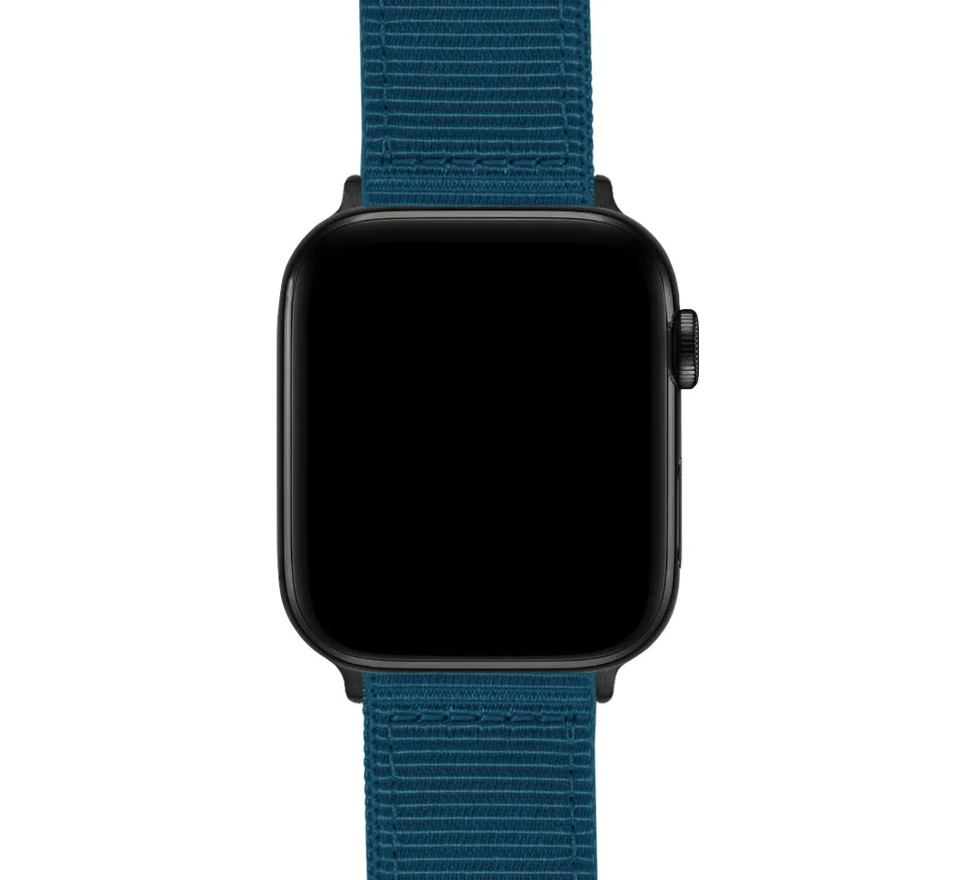 Apple Watch Two Piece NATO® Style Steel Blue Watch Band (SALE)