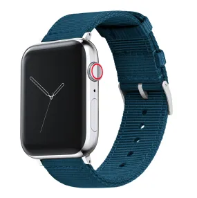 Apple Watch Two Piece NATO® Style Steel Blue Watch Band (SALE)