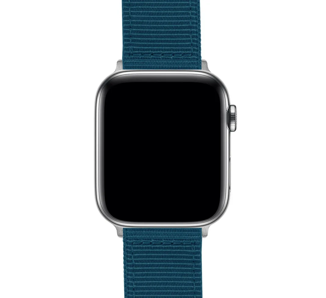 Apple Watch Two Piece NATO® Style Steel Blue Watch Band (SALE)