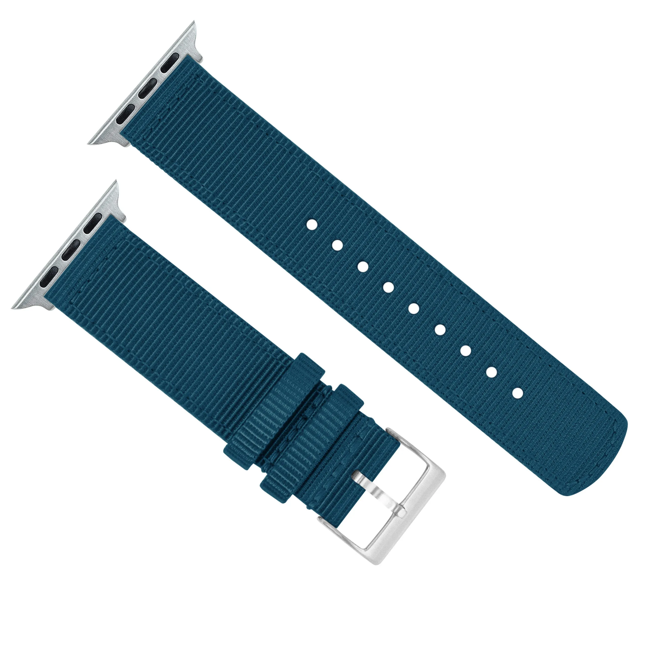 Apple Watch Two Piece NATO® Style Steel Blue Watch Band (SALE)