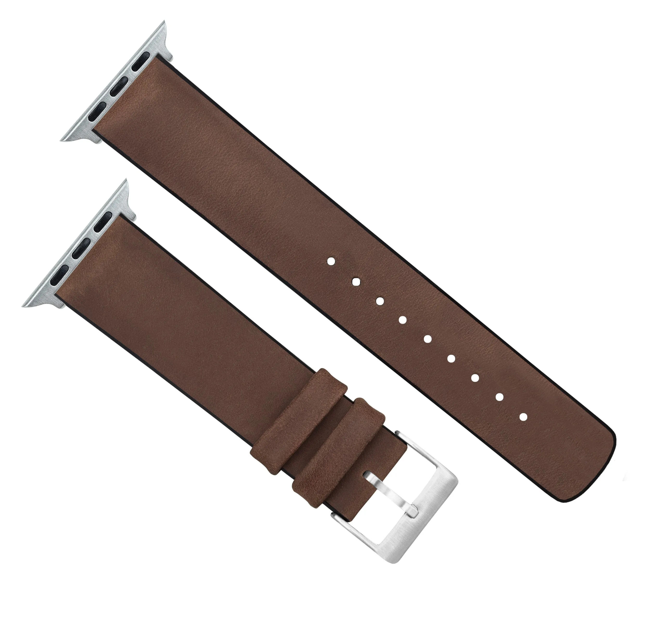 Apple Watch Walnut Brown Leather Hybrid Watch Band