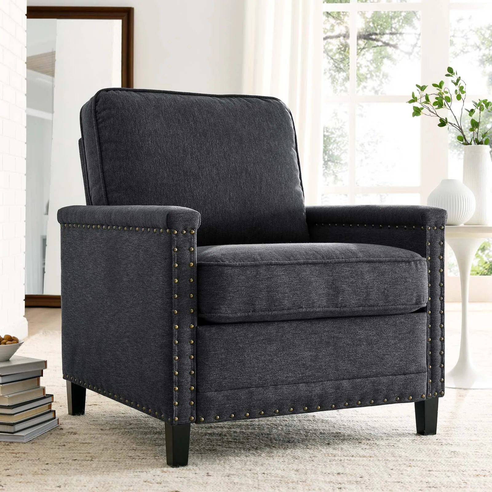 Ashton Upholstered Fabric Armchair by Modway