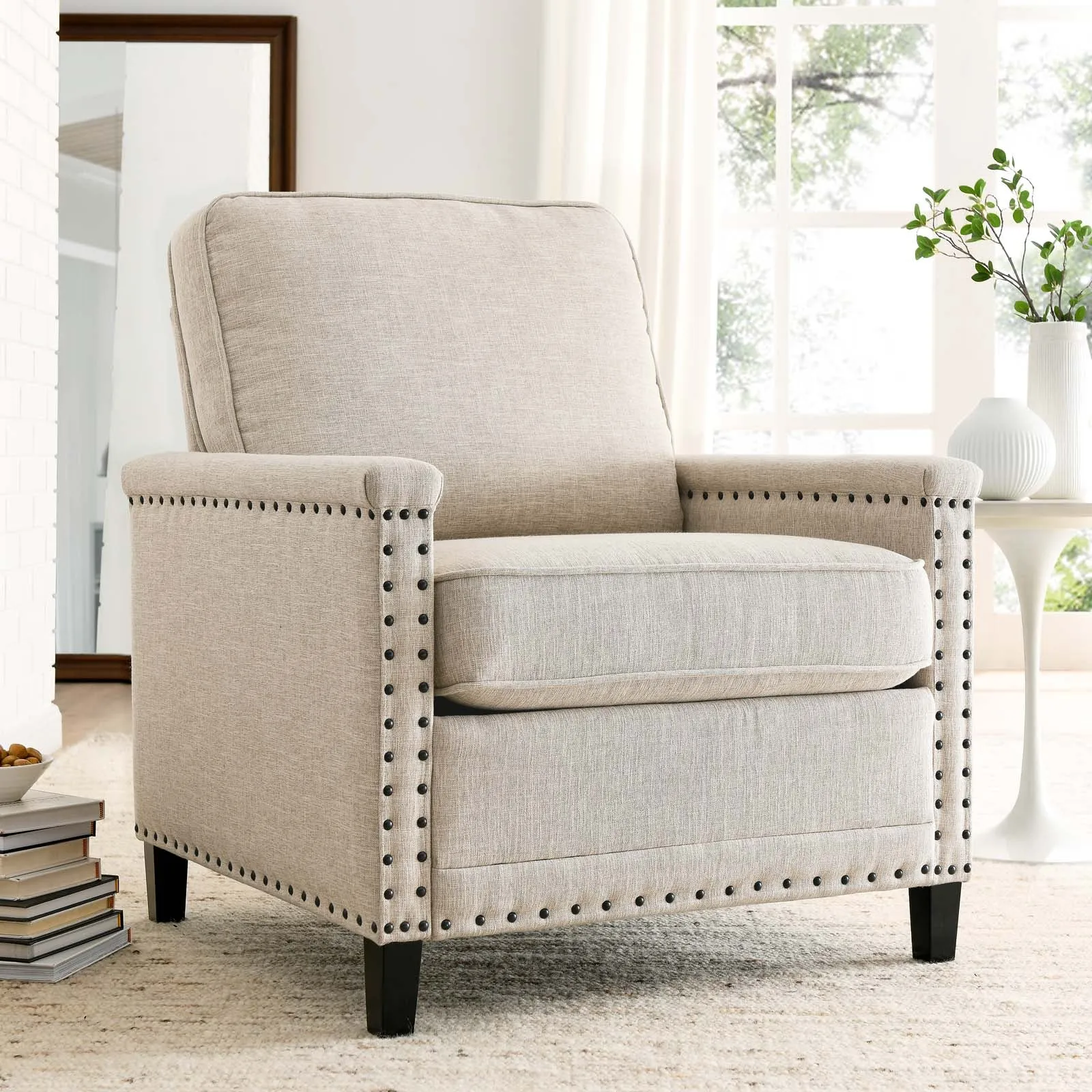 Ashton Upholstered Fabric Armchair by Modway