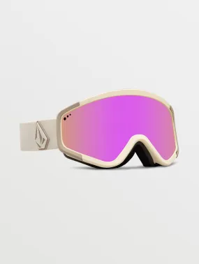 Attunga Khakiest/Sand Goggle (  Bonus Lens - Yellow) - PINK CHROME