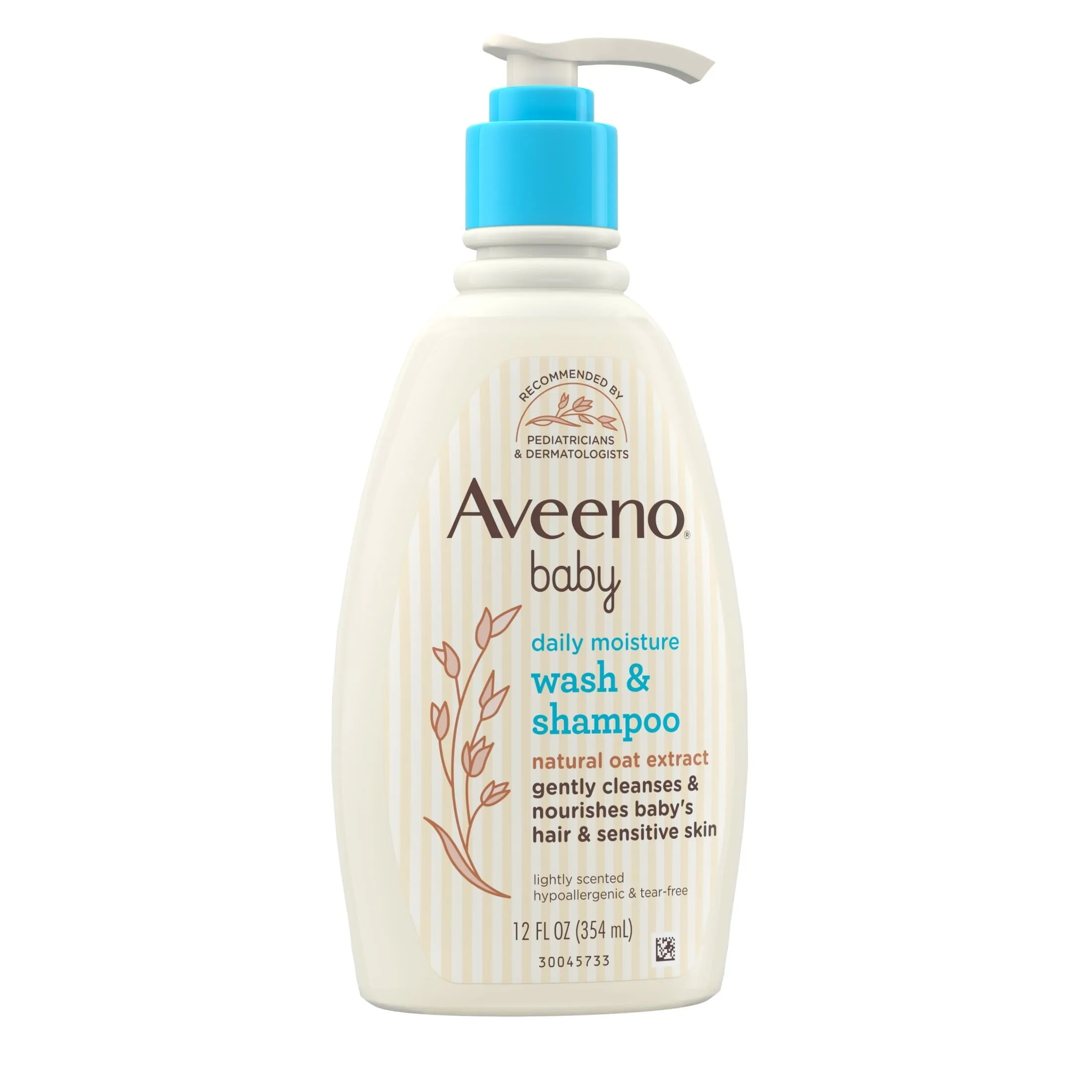 Aveeno Baby Daily Moisture Body Wash & Shampoo, Oat Extract, 12 fl. oz