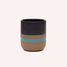 Black Turquoise Stripe Wolf Cup