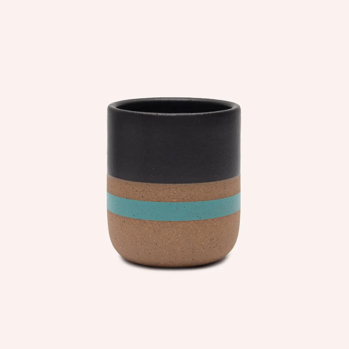 Black Turquoise Stripe Wolf Cup