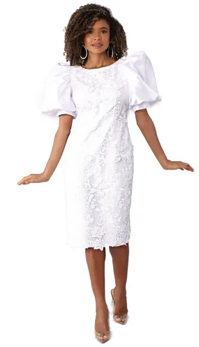 Chancele Church Dress 9700C-White