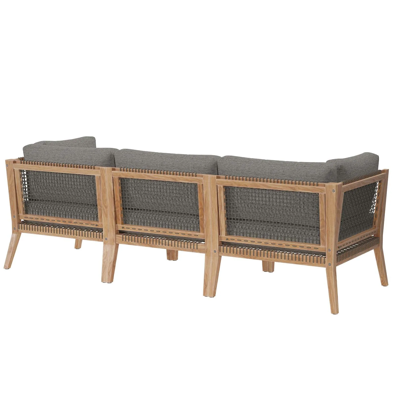 Clearwater Outdoor Patio Teak Wood Sofa by Modway