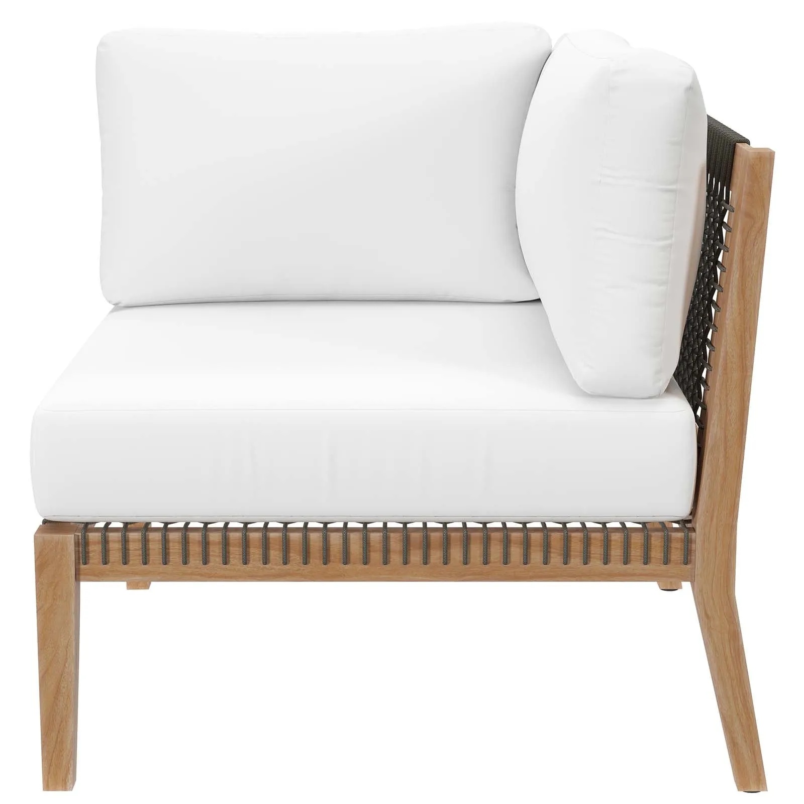 Clearwater Outdoor Patio Teak Wood Sofa by Modway