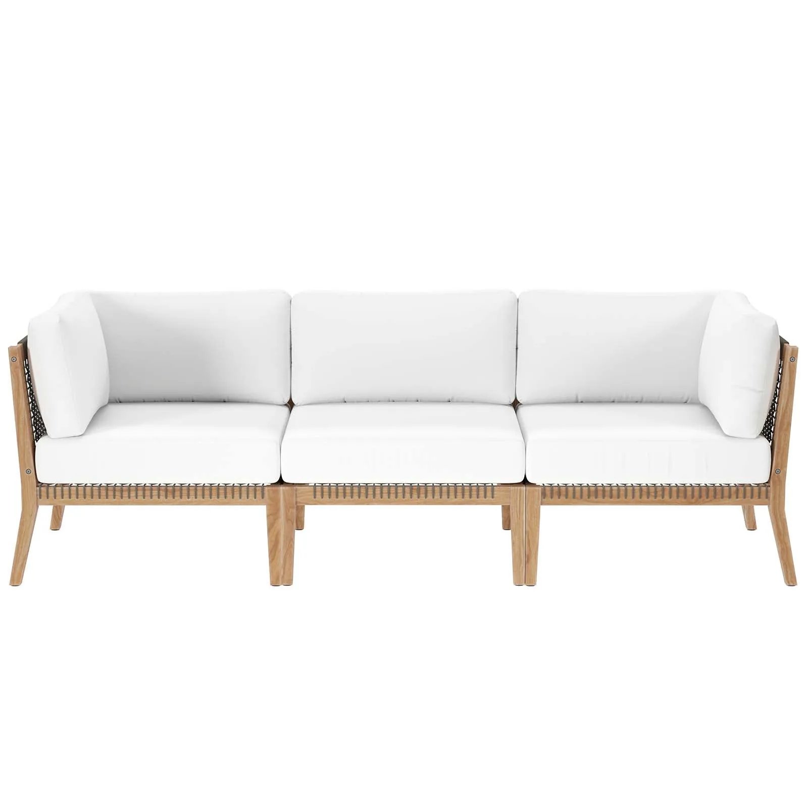 Clearwater Outdoor Patio Teak Wood Sofa by Modway