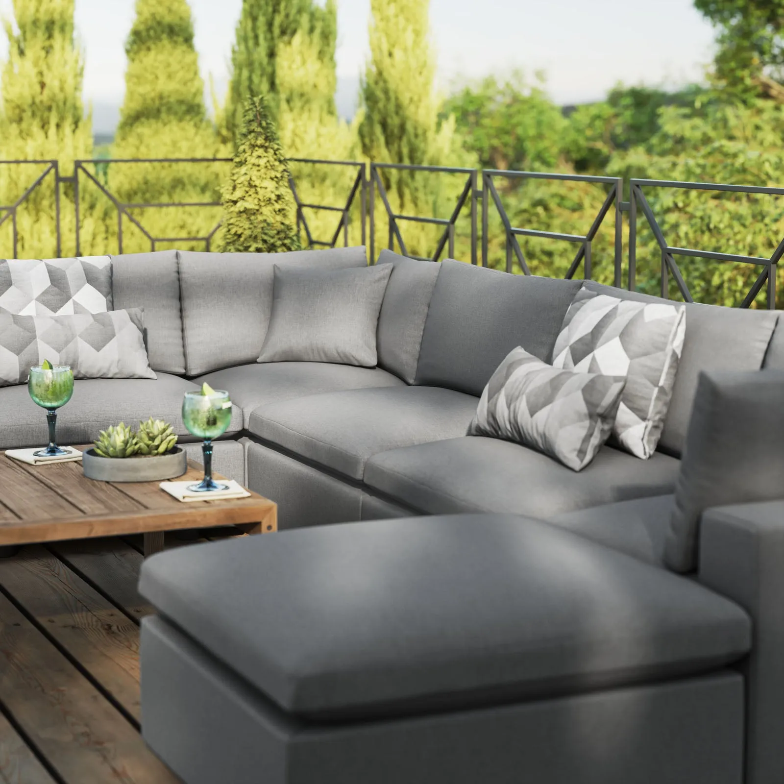 Commix 7-Piece Outdoor Patio Sectional Sofa by Modway