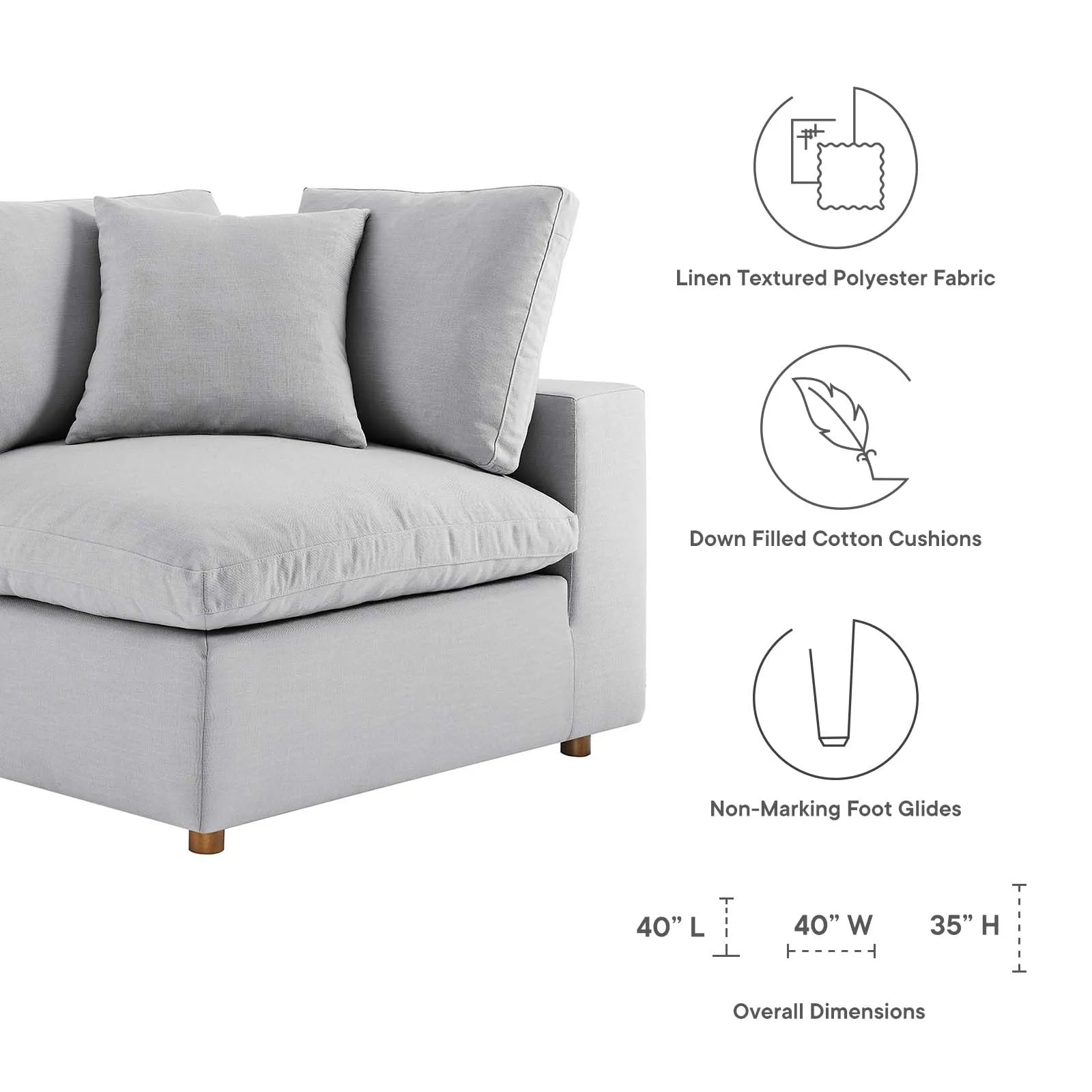 Commix Double Reclining Sectional by Modway