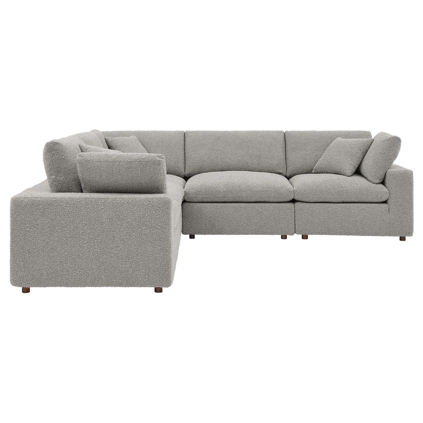 Commix Down Filled Overstuffed Boucle 5-Piece Sectional Sofa by Modway