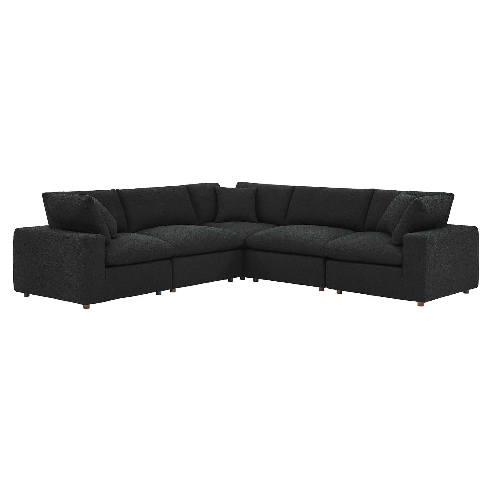 Commix Down Filled Overstuffed Boucle 5-Piece Sectional Sofa by Modway