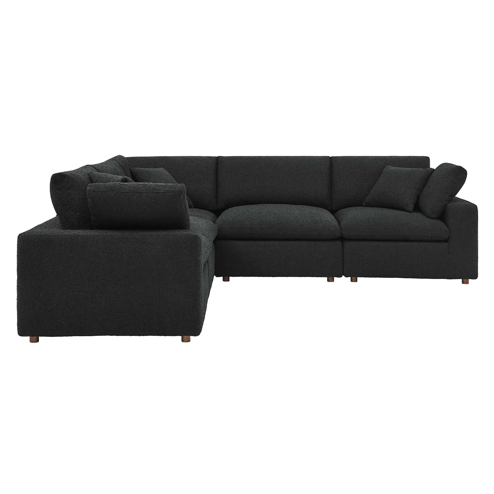 Commix Down Filled Overstuffed Boucle 5-Piece Sectional Sofa by Modway