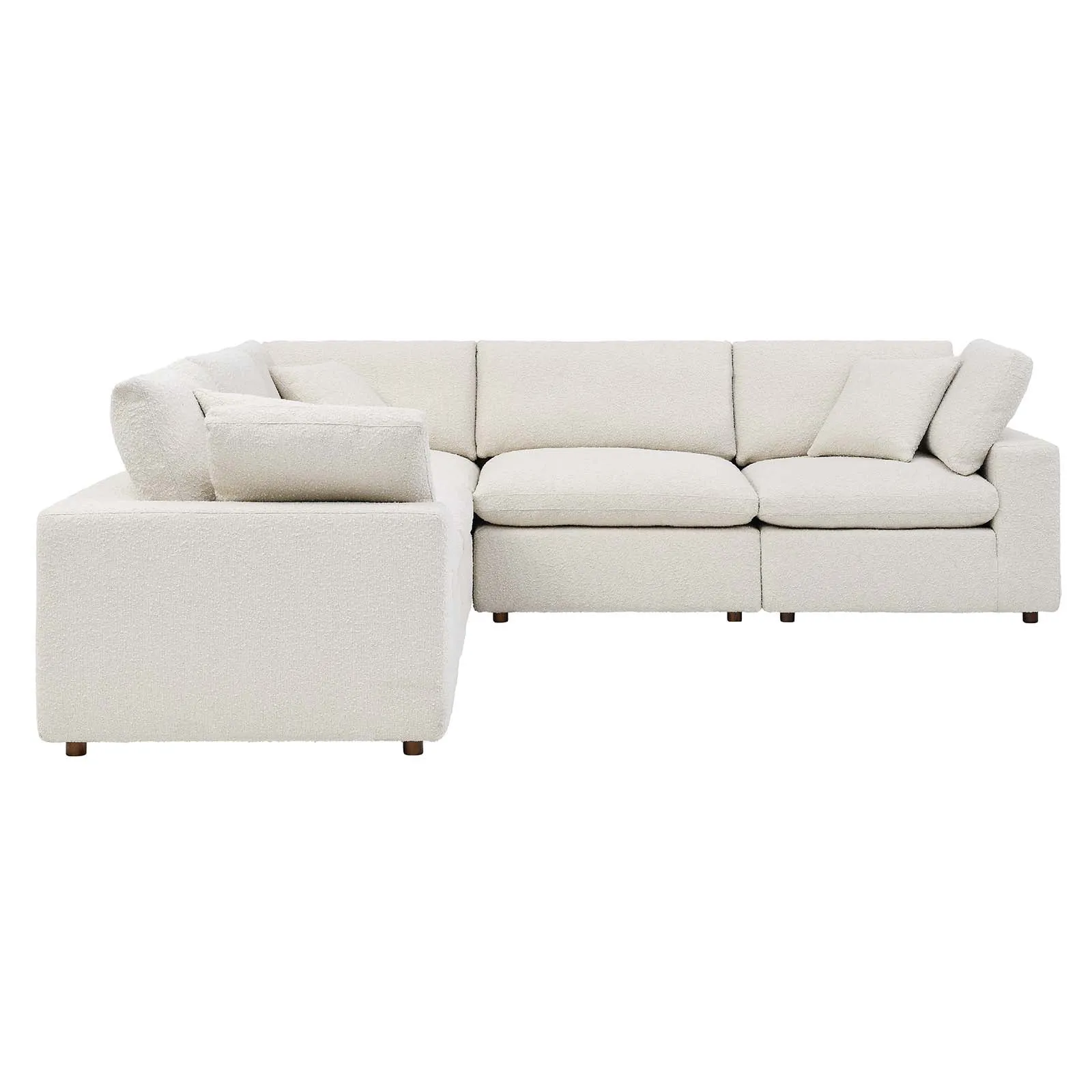 Commix Down Filled Overstuffed Boucle 5-Piece Sectional Sofa by Modway