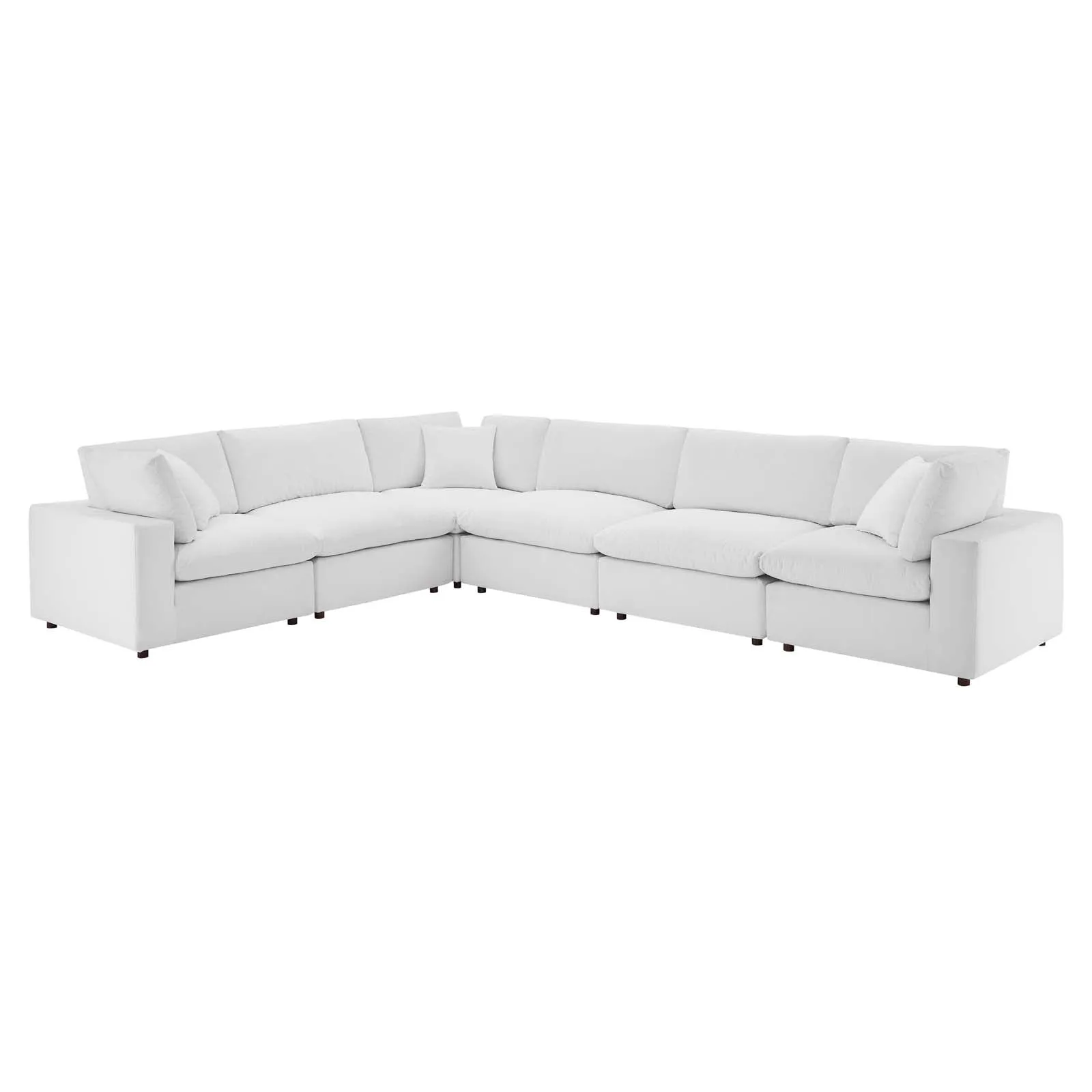 Commix Down Filled Overstuffed Performance Velvet 6-Piece Sectional Sofa by Modway