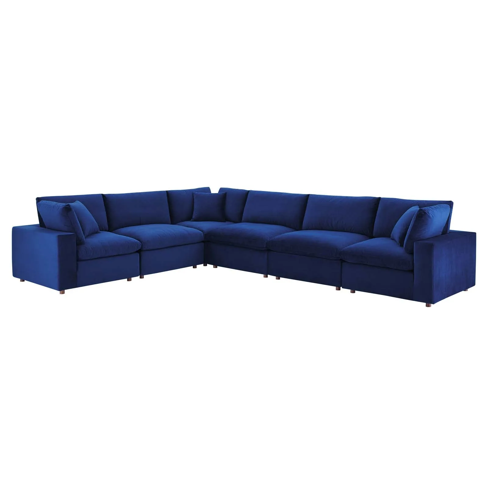 Commix Down Filled Overstuffed Performance Velvet 6-Piece Sectional Sofa by Modway