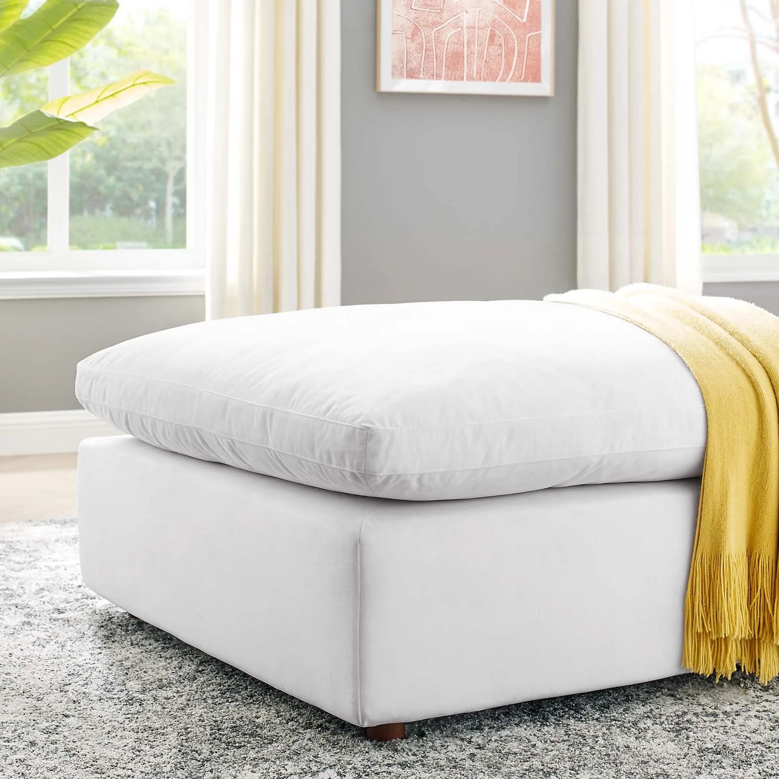 Commix Down Filled Overstuffed Performance Velvet Ottoman by Modway