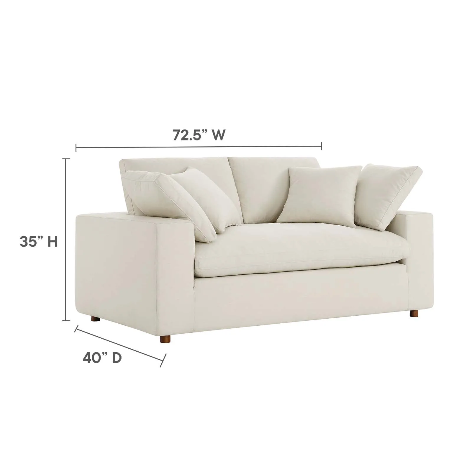 Commix Single Loveseat by Modway