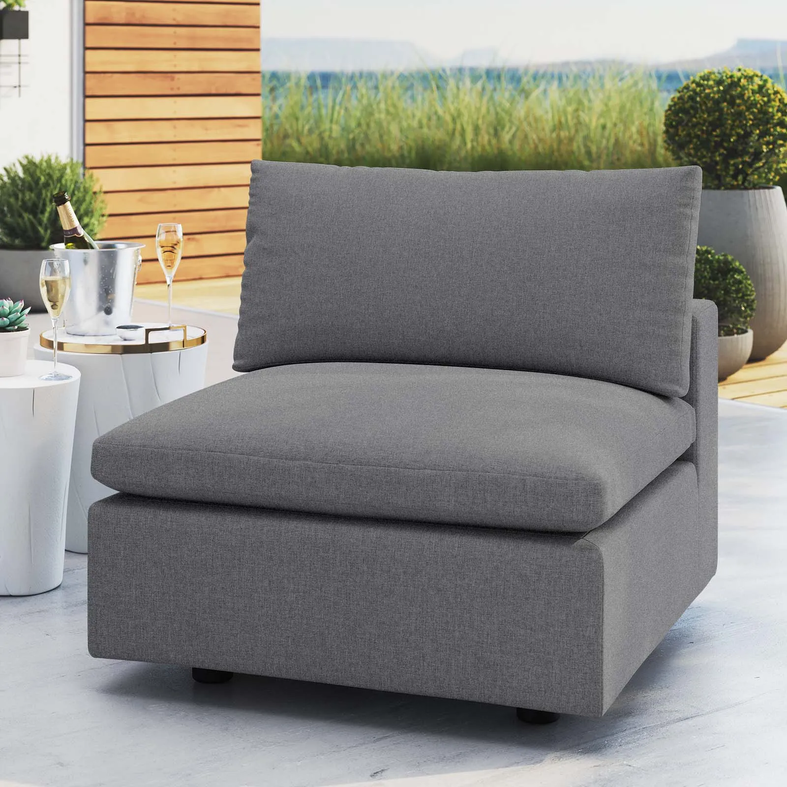 Commix Sunbrella® Outdoor Patio Armless Chair by Modway