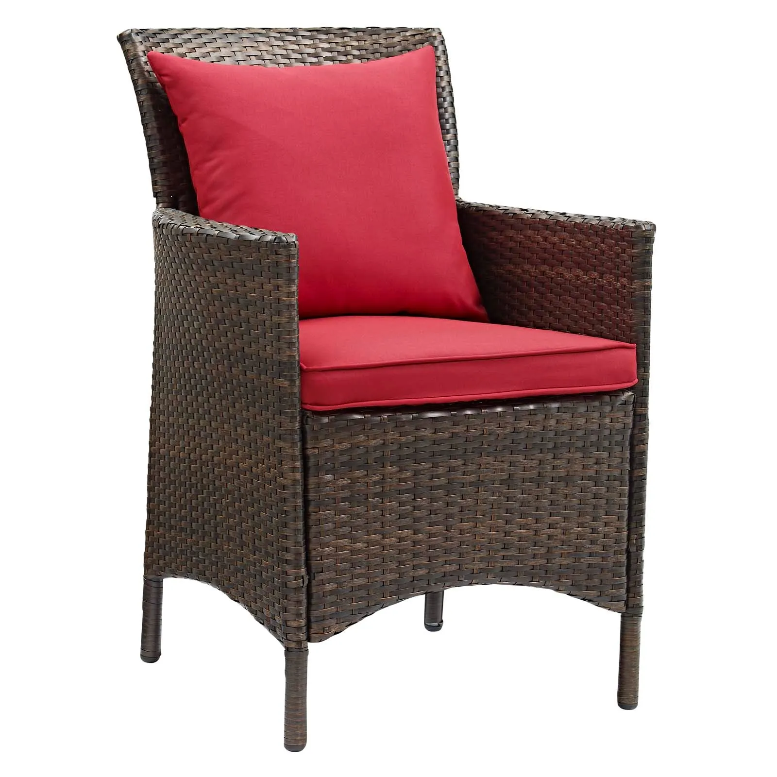 Conduit Outdoor Patio Wicker Rattan Dining Armchair Set of 2 by Modway