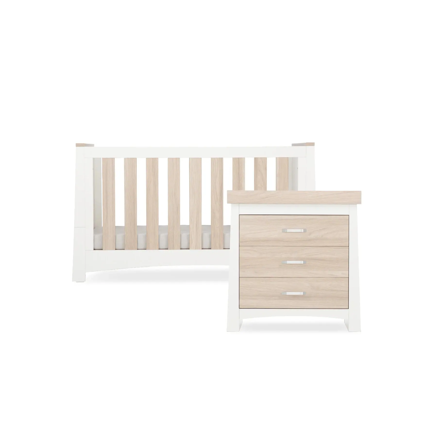 CuddleCo Ada 2 Piece Nursery Furniture Set - White & Ash