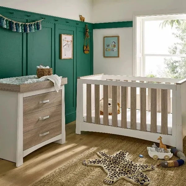 CuddleCo Ada 2 Piece Nursery Furniture Set - White & Ash