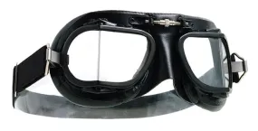 Halcyon Mark 9 Classic Racing Goggles - Black Premium Leather