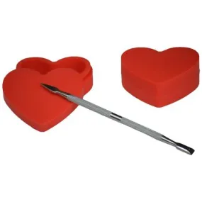 Heart-shaped Silicone Dab Containers