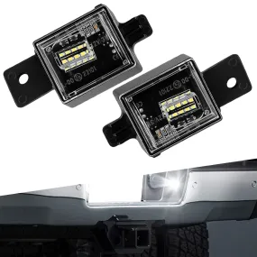 LED License Plate Lights Tag Light Lamp Assembly for Chevrolet Silverado and GMC Sierra Models Xenon White Light