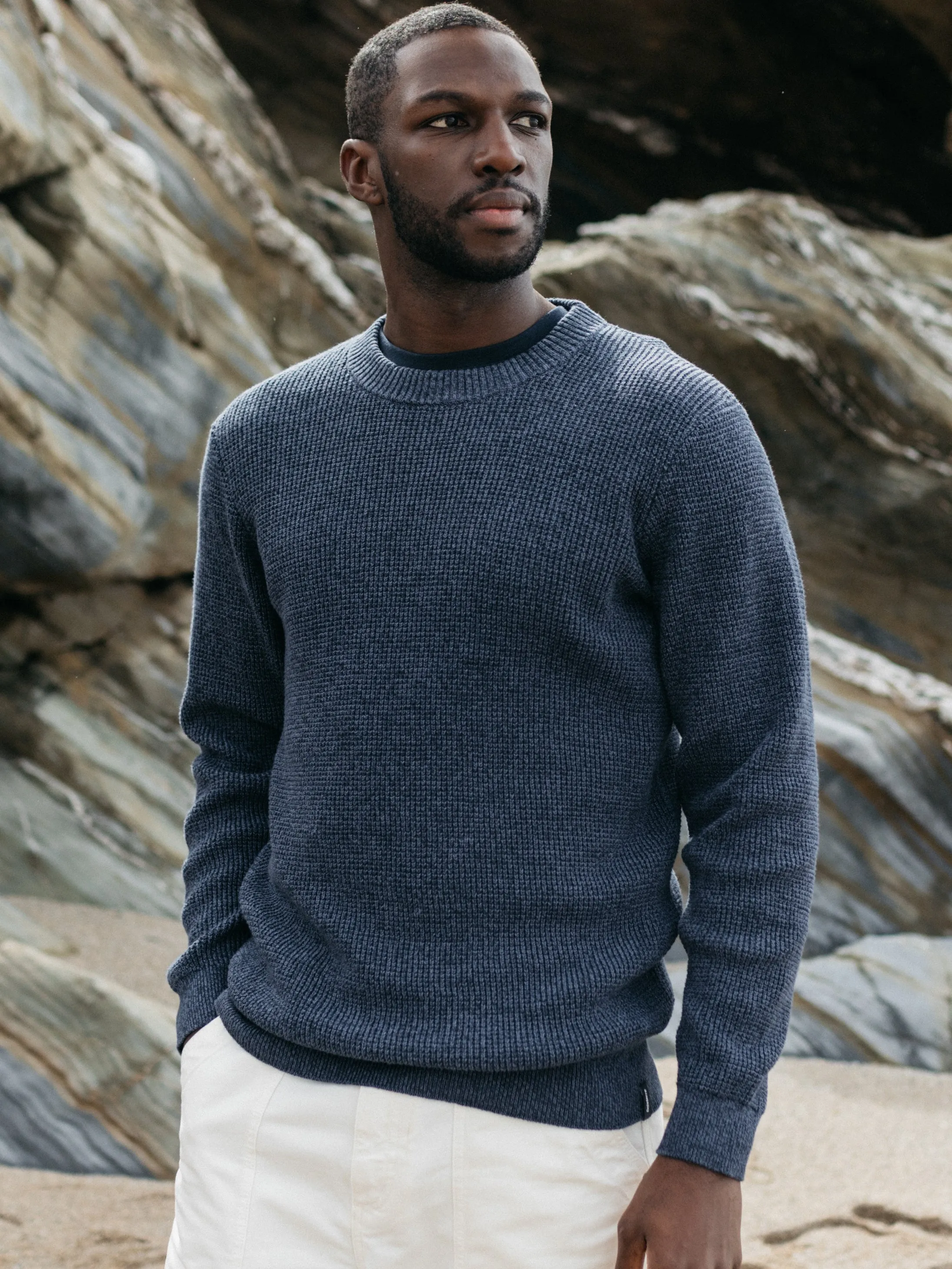 Men's Trippet Waffle Knit Jumper