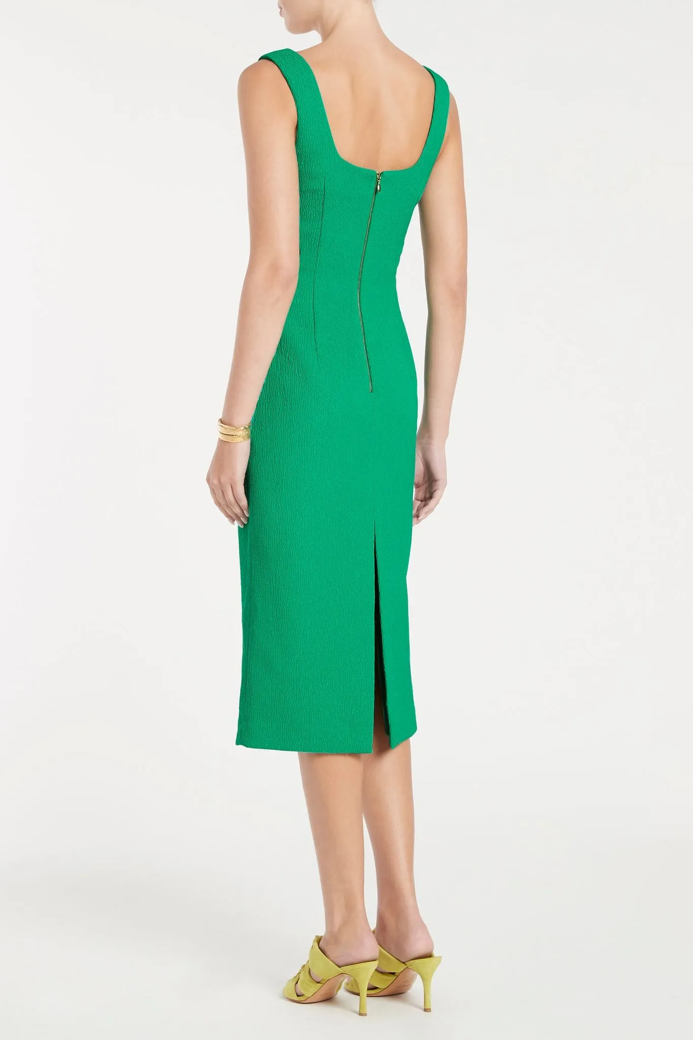 REBECCA VALLANCE Dionne Lace Up Midi Dress (Green) - RRP $659