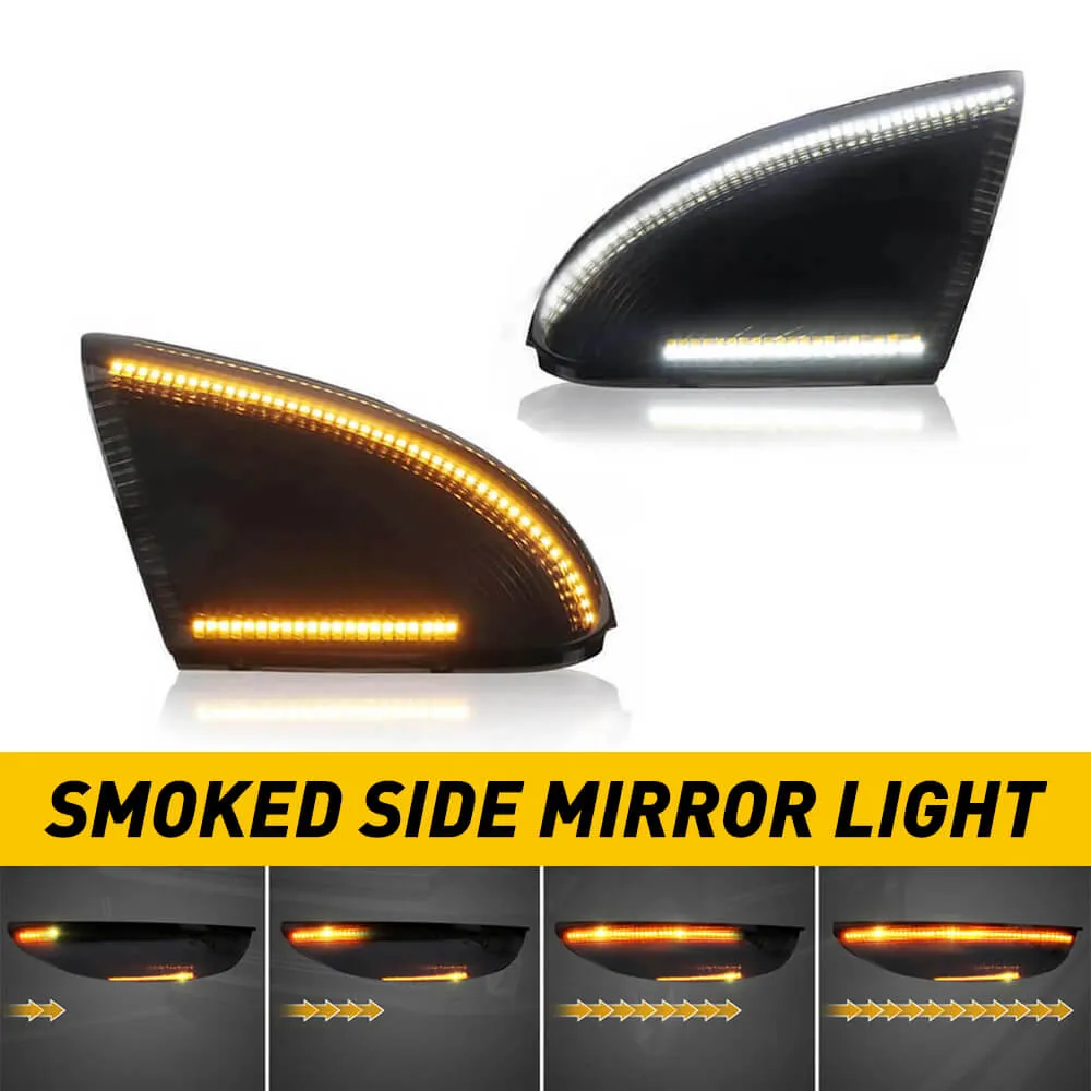 Sequential LED Side Mirror Turn Signal Light & Puddle Light for 2009-2018 Dodge RAM 1500, 2010-2018 RAM 2500 3500, 2019 RAM 1500 Classic