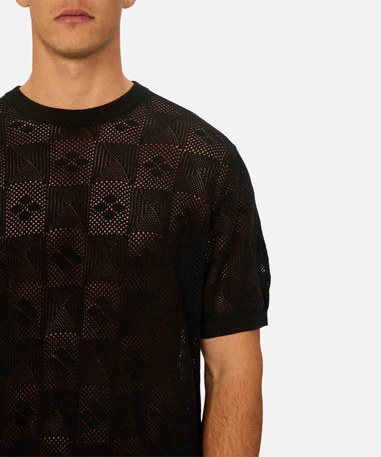 The Freddie Knitted Tee - Black