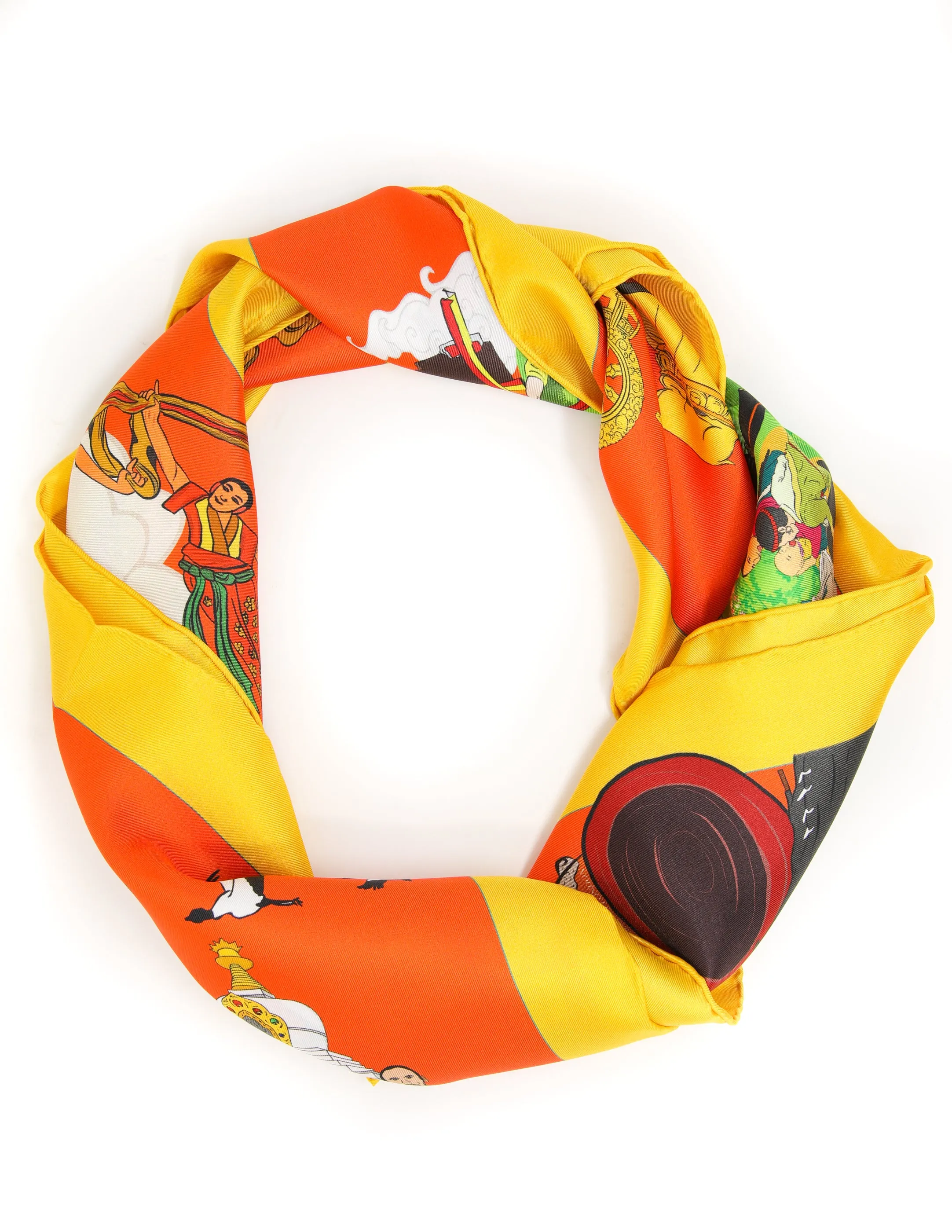 The Heavenly Map of Tibet Square Silk Scarf